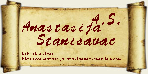 Anastasija Stanisavac vizit kartica